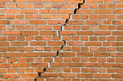 crack in wall