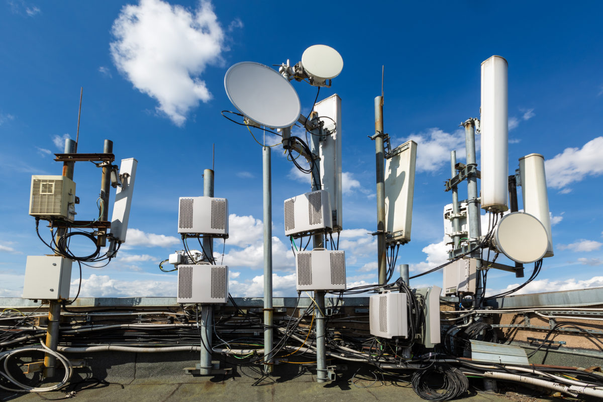 telecoms equipment on roof