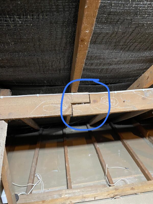 sagging roof