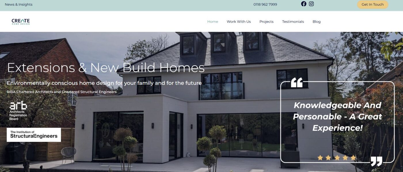 Create home design website